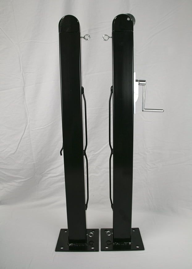 Premier Surface Mount Pickleball Posts, 3" Square x 36" Tall