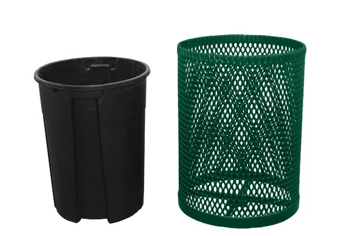 Round One-Piece Receptacle with Liner (Lid Sold Separately)