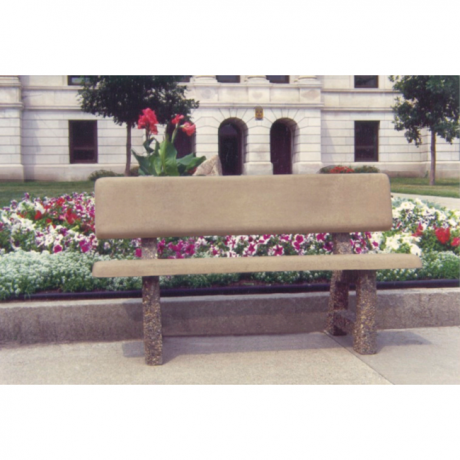 PB Series Lakeside Concrete Bench with Back