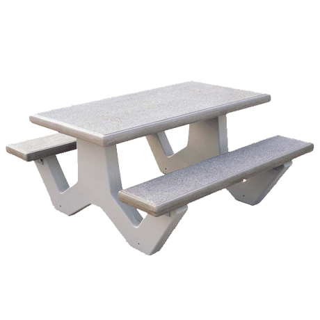 Concrete Rectangle Top Table with Y-Leg Base
