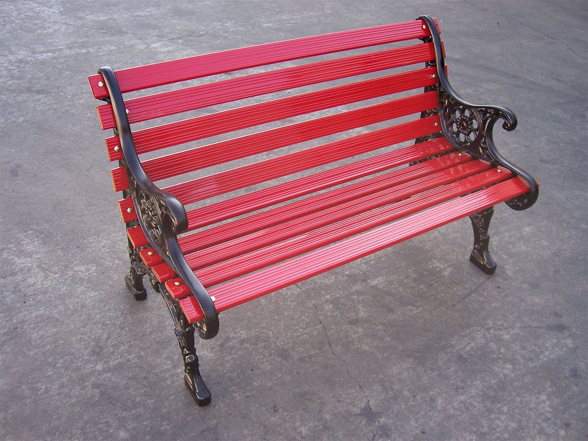 Renaissance Bench with Aluminum Slat Seat and Back
