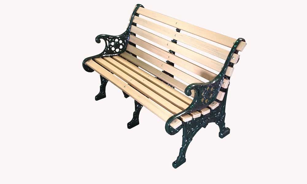 Renaissance Bench with Recycled Plastic Slat Seat and Back