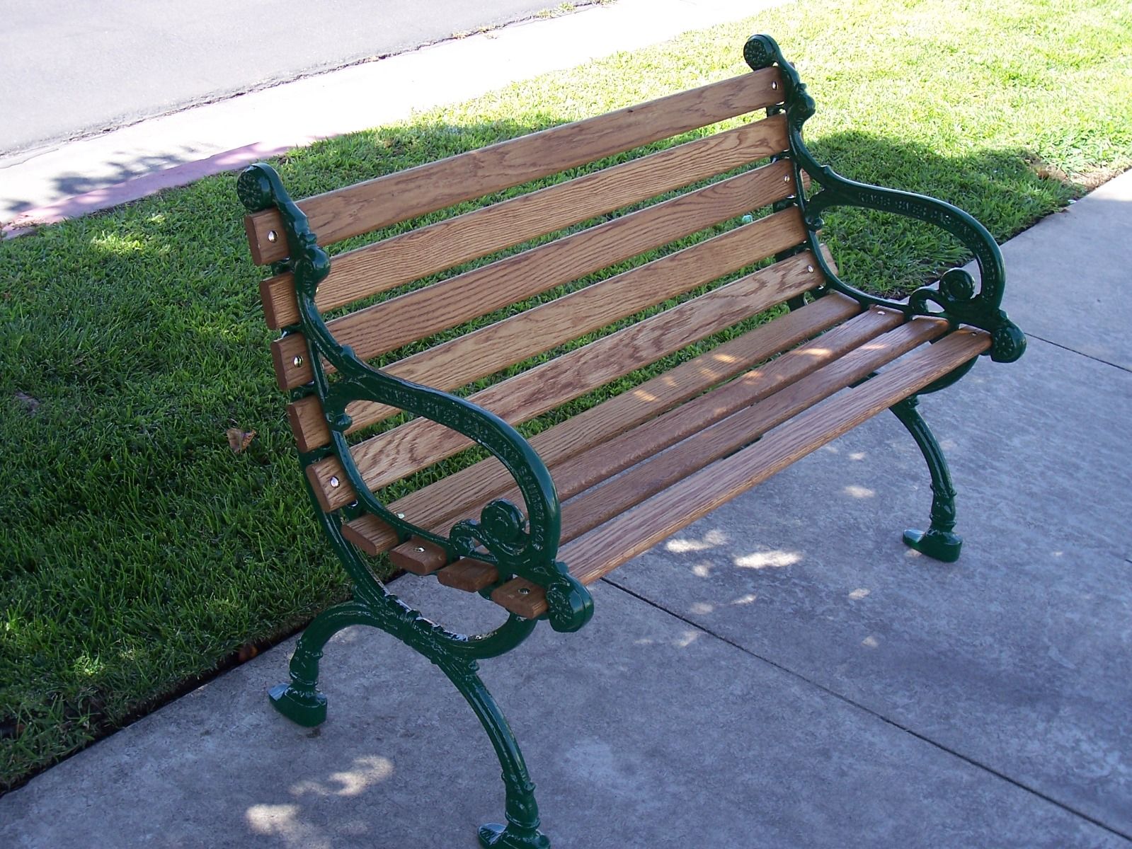 Victorian Bench with Wood Slat Seat and Back