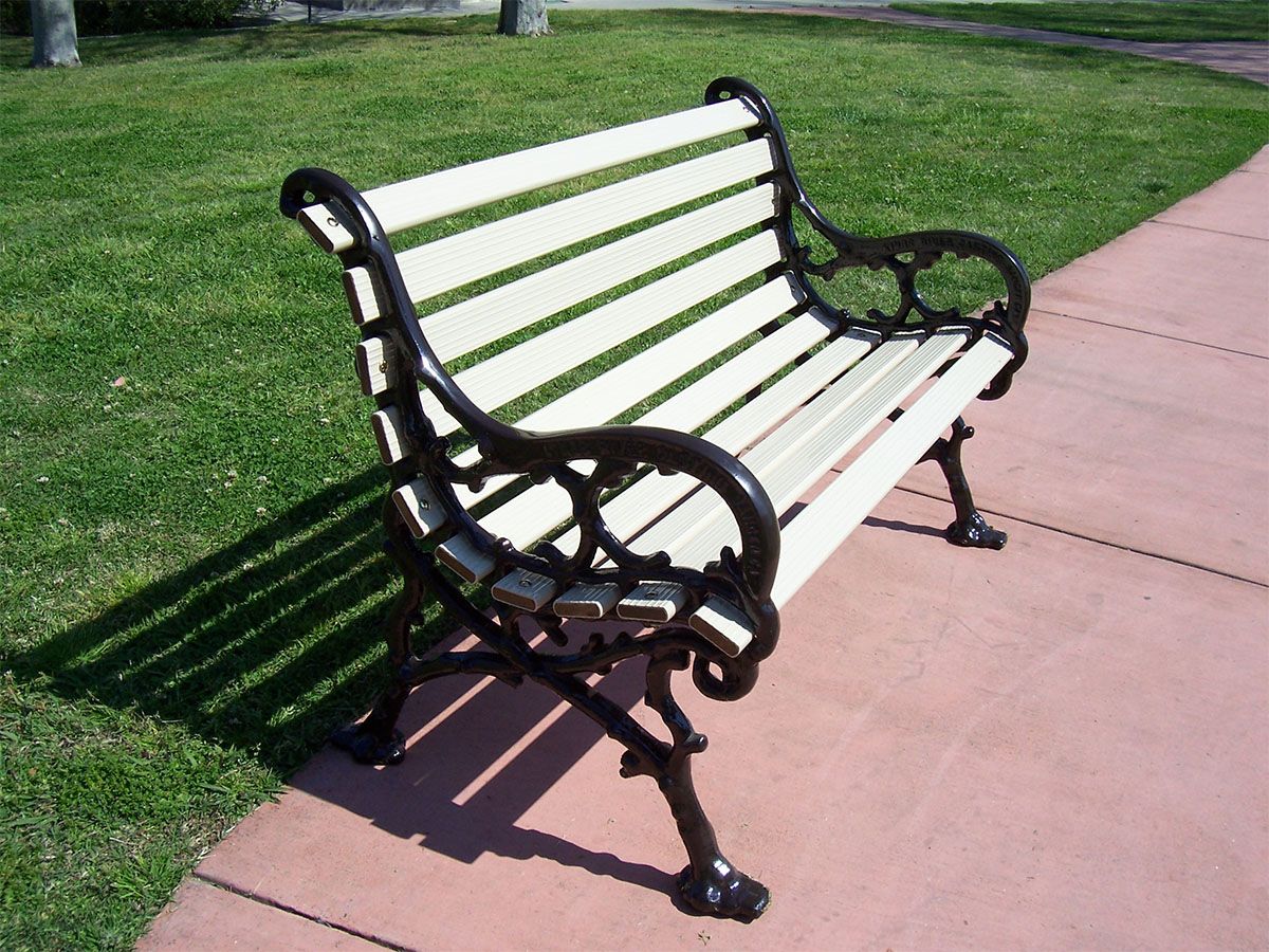 Woodland Bench with Aluminum Slat Seat and Back