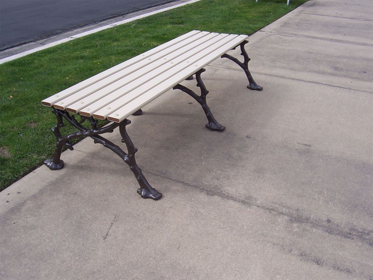 Woodland Backless Bench with Aluminum Slat Seat