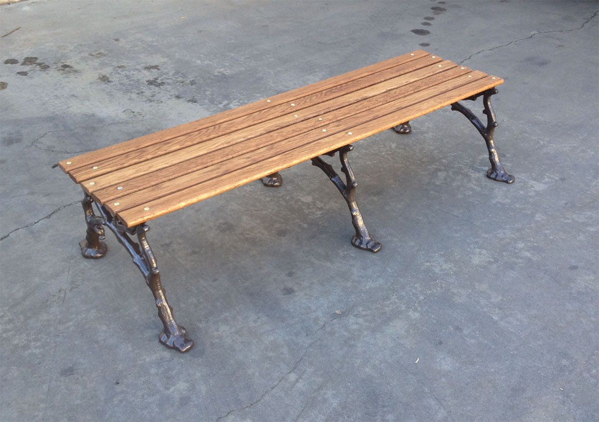 Woodland Backless Bench with Wood Slat Seat