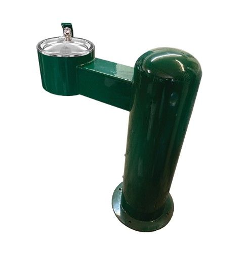 Barrier Free Round Metal Pedestal Single Bubbler Drinking Fountain with Standard Valve System