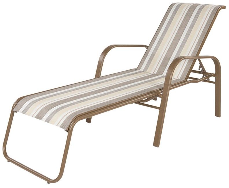 Anna Maria 16" Sling Chaise Lounge, With Arms