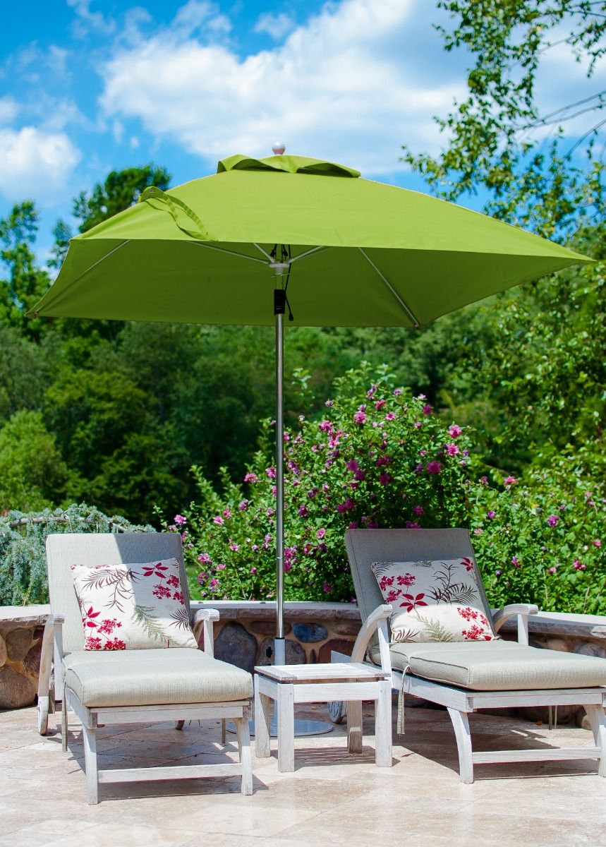 Monterey Collection Square Fiberglass Market Umbrella