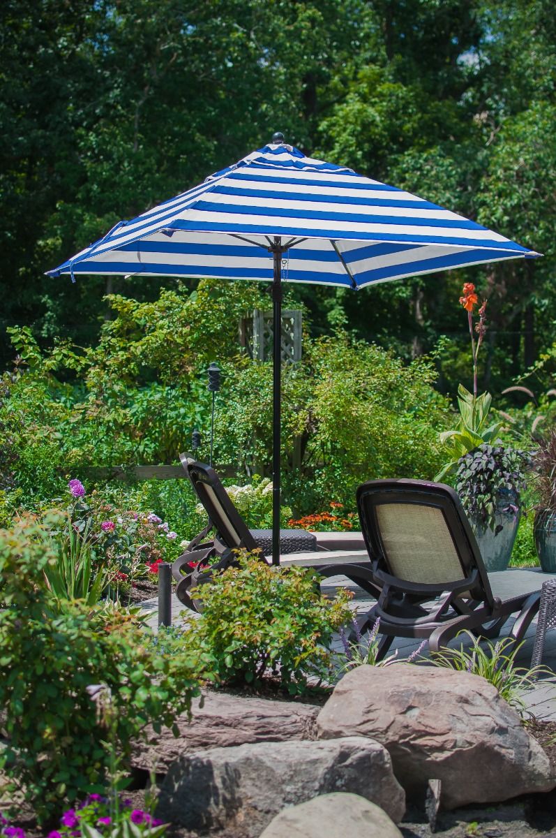 Monterey Collection Square Fiberglass Market Umbrella