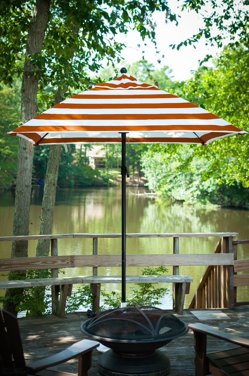Monterey Collection Square Fiberglass Market Umbrella