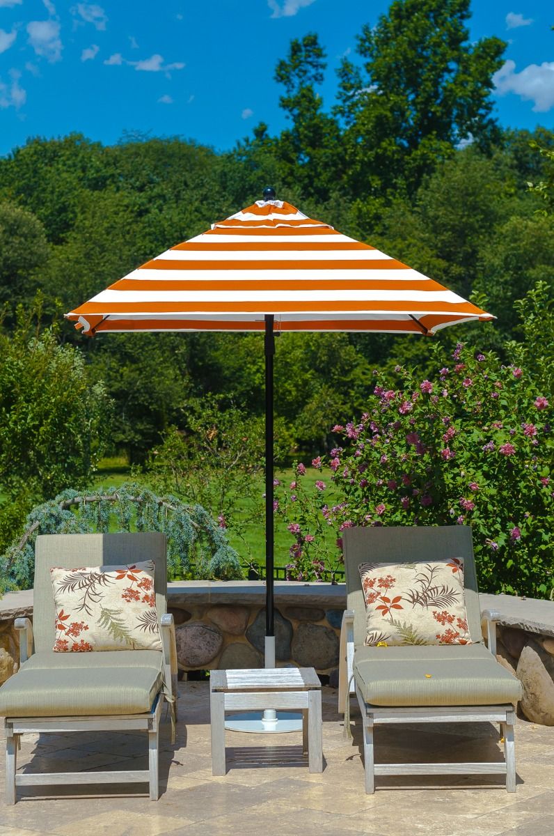 Monterey Collection Square Fiberglass Market Umbrella
