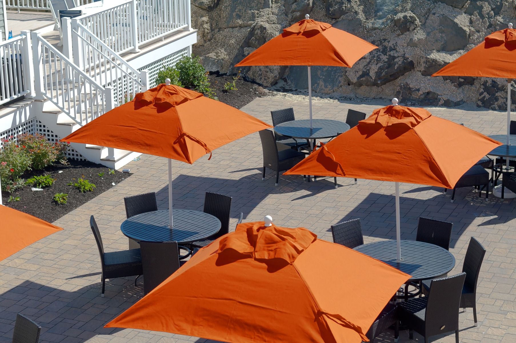 Monterey Collection Square Fiberglass Market Umbrella
