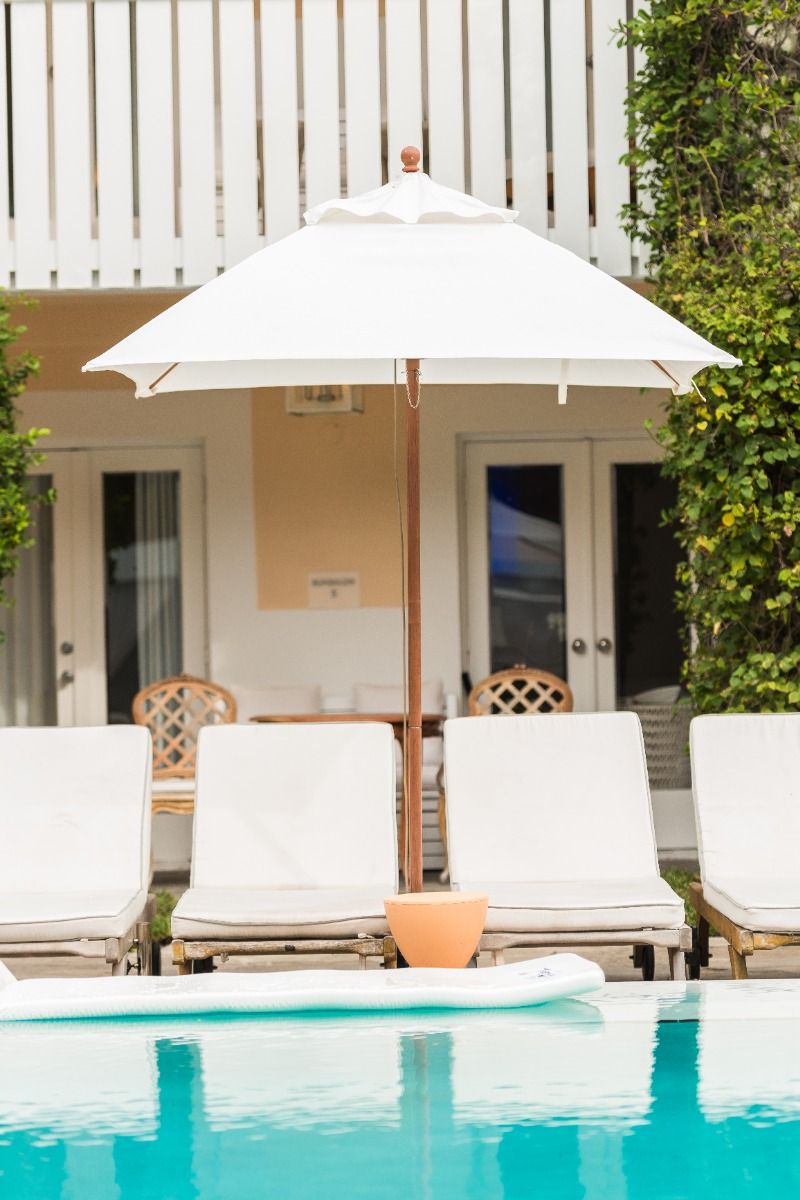 Monterey Collection Square Fiberglass Market Umbrella