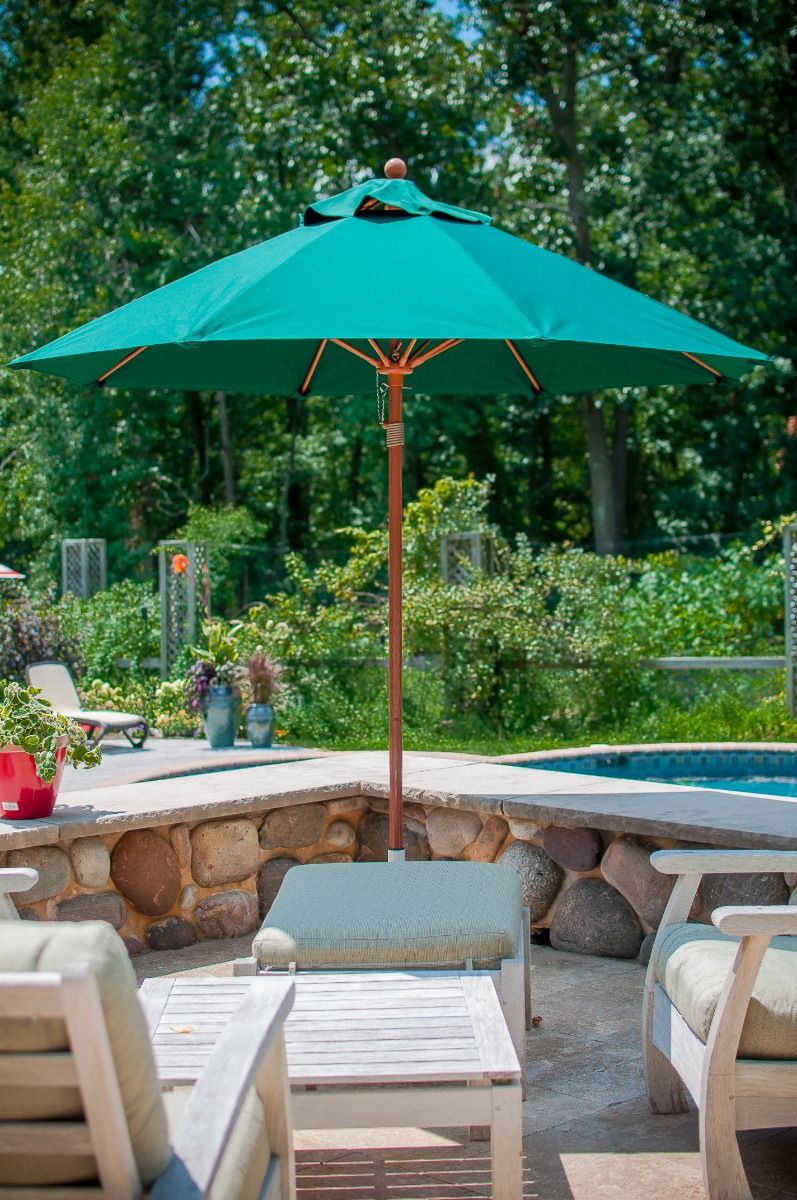Monterey Collection Octagon Fiberglass Market Umbrella