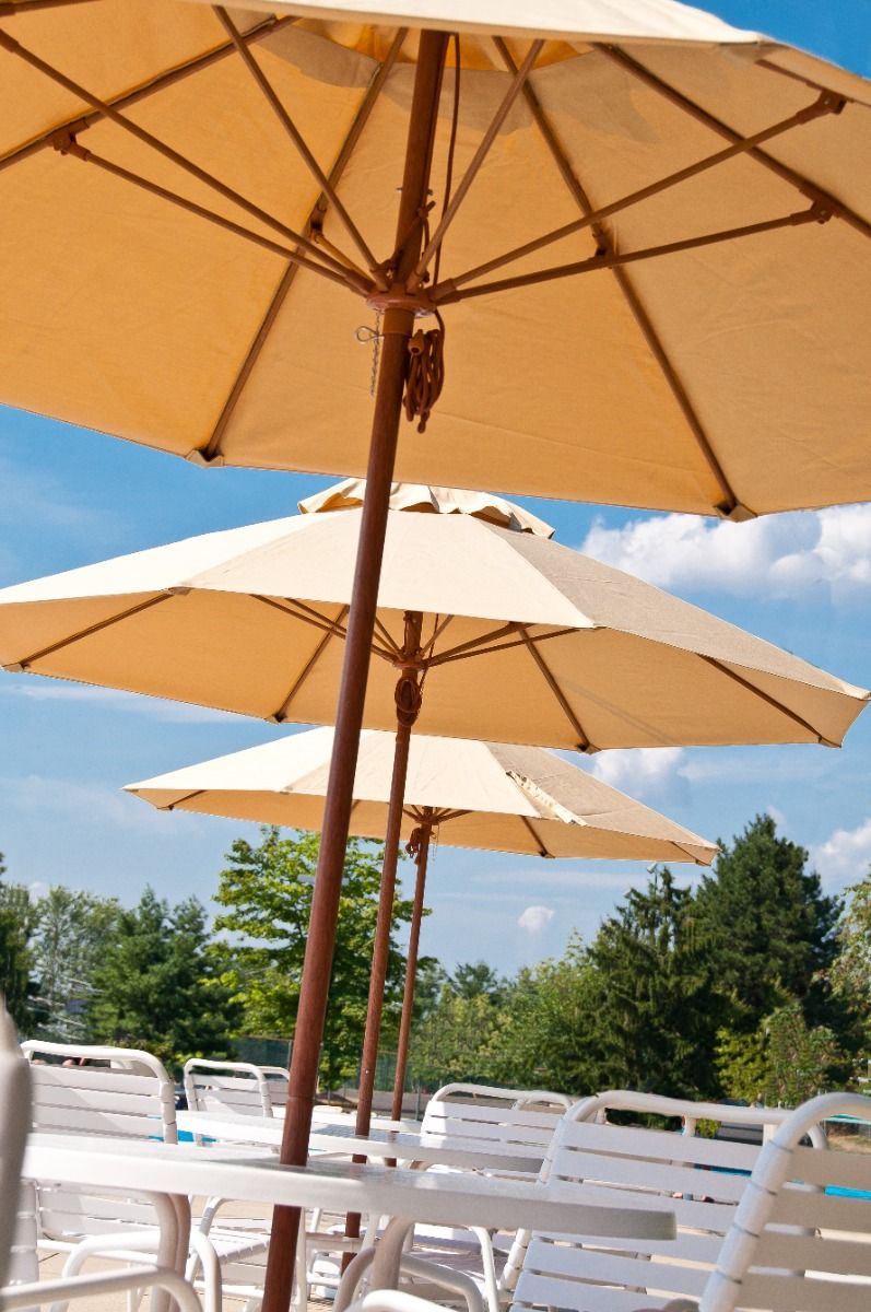 Monterey Collection Octagon Fiberglass Market Umbrella