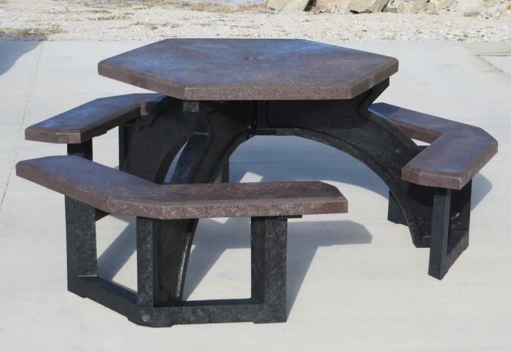 Hex Tables, w/ Black Legs