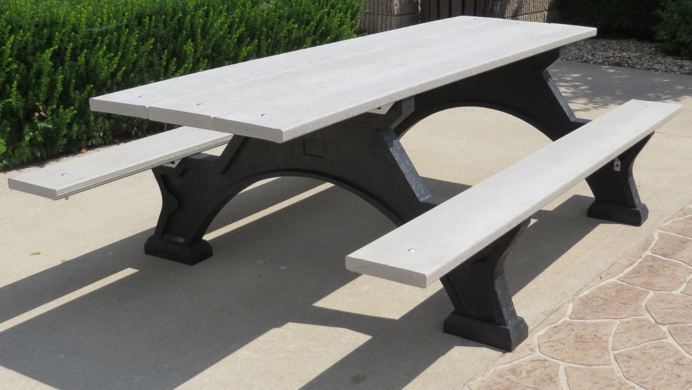 Step Over Picnic Tables, w/ Black Legs