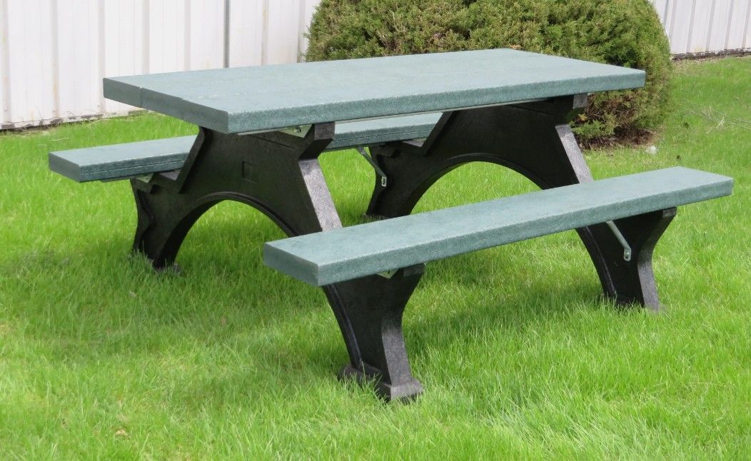 Step Over Picnic Tables, w/ Black Legs
