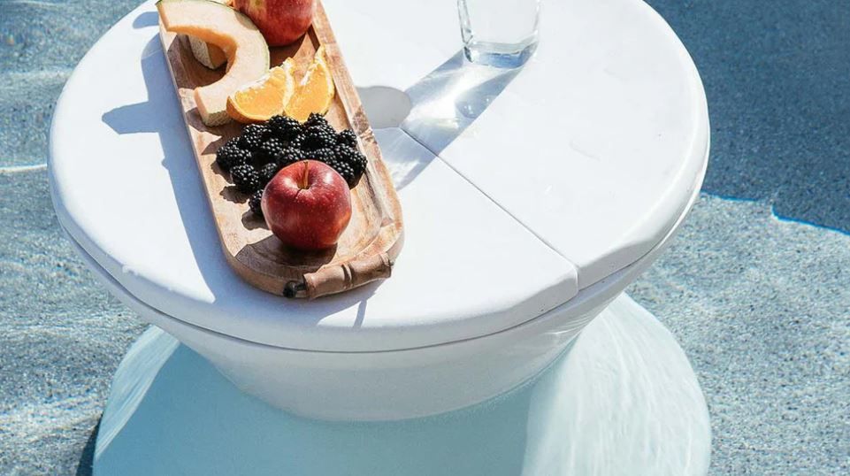 Signature Tall Ice Bin Side Table Lid