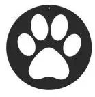 Dog Park Fence Hanger - Dog Paw