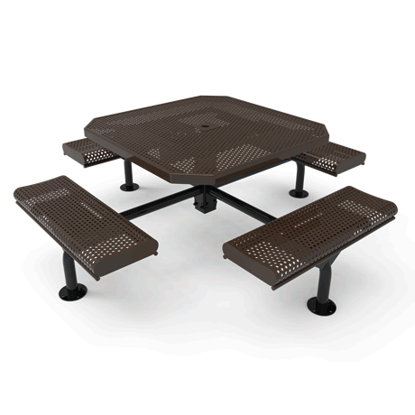 Rivendale Octagon Nexus Pedestal Table with Rolled Seats