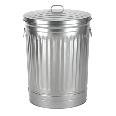 Galvanized Trash Can