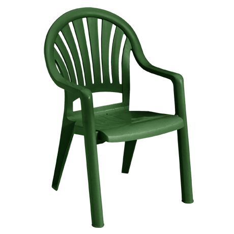 Pacific Fanback Stacking Armchair