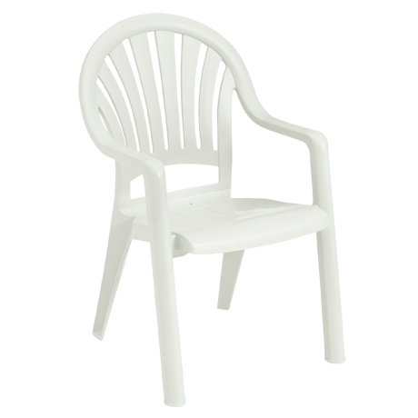 Pacific Fanback Stacking Armchair