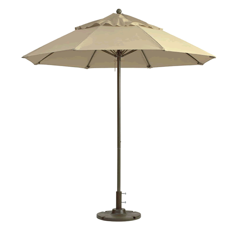 Windmaster Round Fiberglass Umbrella with 1-1/2" Aluminum Pole