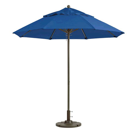 Windmaster Round Fiberglass Umbrella with 1-1/2" Aluminum Pole