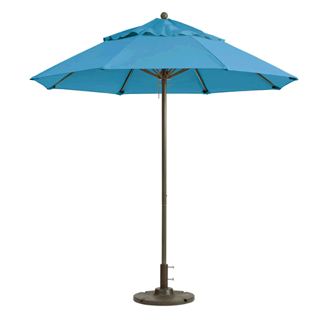 Windmaster Round Fiberglass Umbrella with 1-1/2" Aluminum Pole