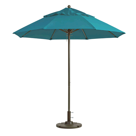 Windmaster Round Fiberglass Umbrella with 1-1/2" Aluminum Pole