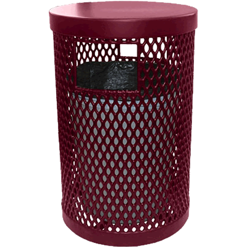Round One-Piece Receptacle with Lid and Liner
