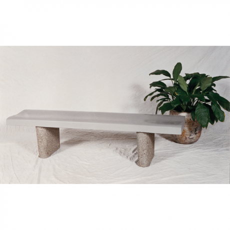 CB Series Concrete Backless Bench with Concave Seat