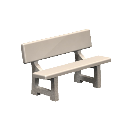 PB Series Lakeside Concrete Bench with Back