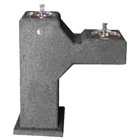 Concrete Dual Height Drinking Fountain