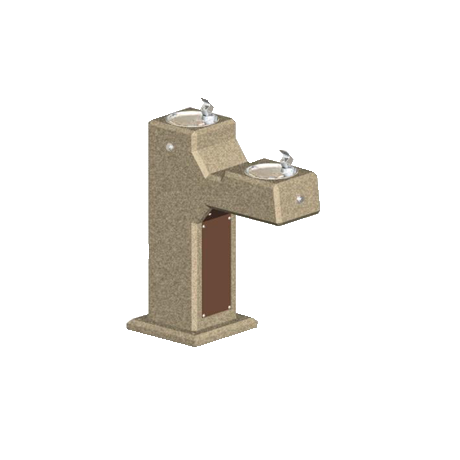 Concrete Dual Height Drinking Fountain