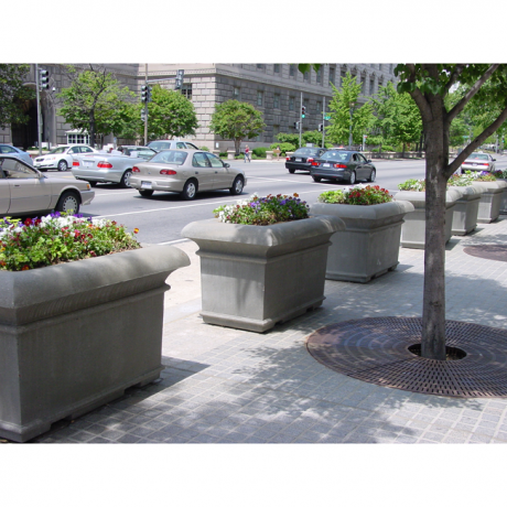Aurora Series Rectangular Concrete Planter