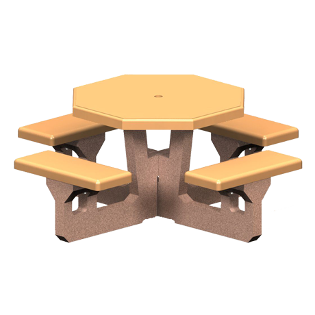 Concrete Octagon Top Table