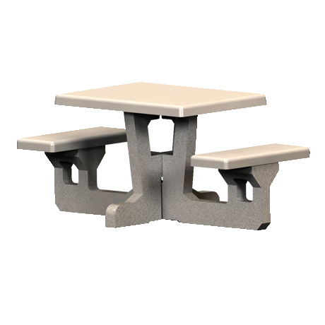 ADA Concrete Square Top Table