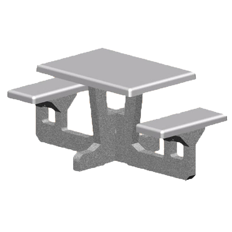 ADA Concrete Square Top Table