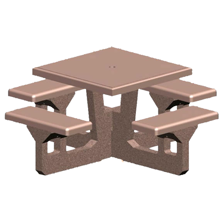 Concrete Square Top Table
