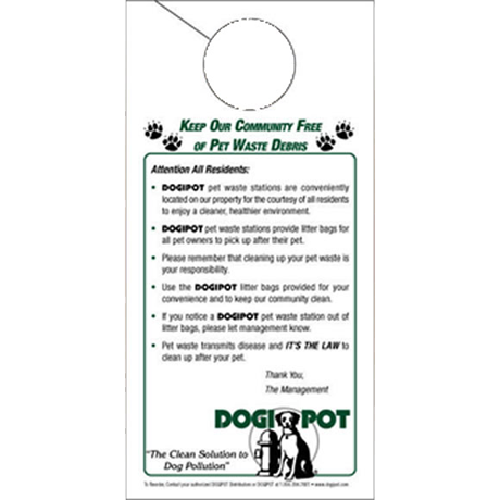 Dogipot Informational Door Hangers