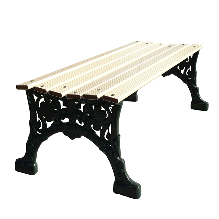 Renaissance Backless Bench with Aluminum Slat Seat
