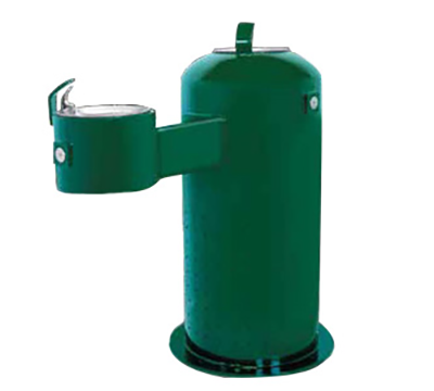 Refrigerated Metal Pedestal Handicap Accessible Dual Bubbler Drinking Fountain
