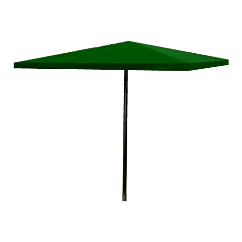Bistro Square Fiberglass Umbrella with Valence