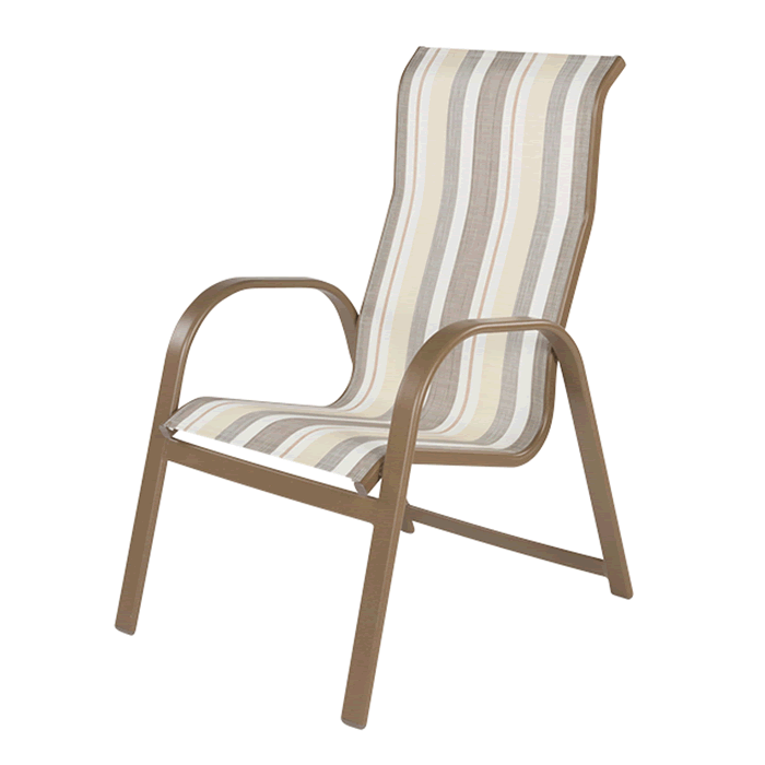 Anna Maria Sling Dining High Back Arm Chair