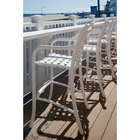 La Scala Cross-Strap Stationary Bar Stool