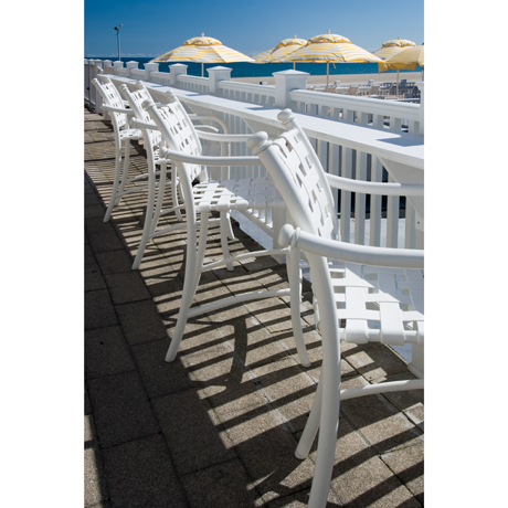 La Scala Cross-Strap Stationary Bar Stool